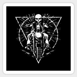 Skull Ride Vintage Motorcycle Sticker